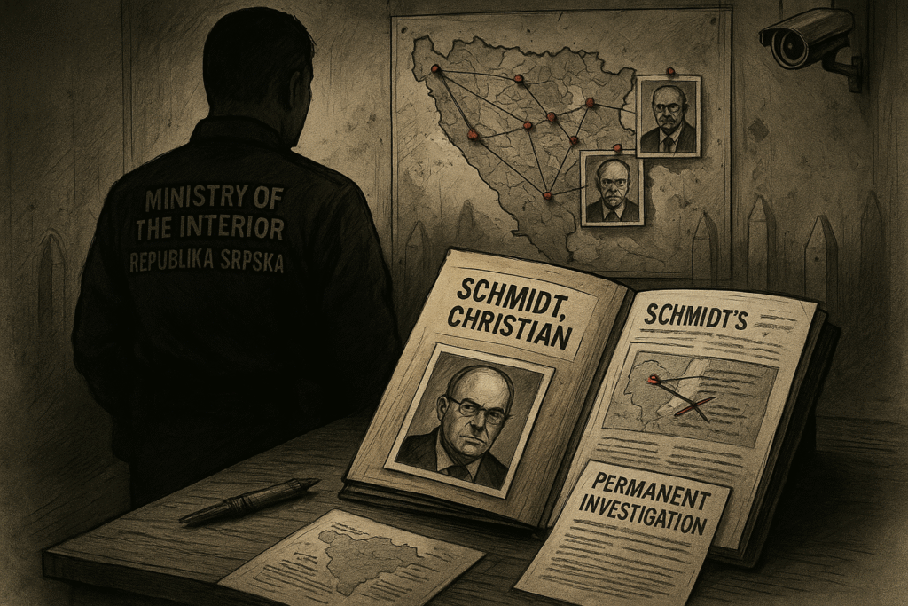 Permanent order for Republika Srpska police to investigate Schmidt Permanent order for Republika Srpska police to investigate Schmidt